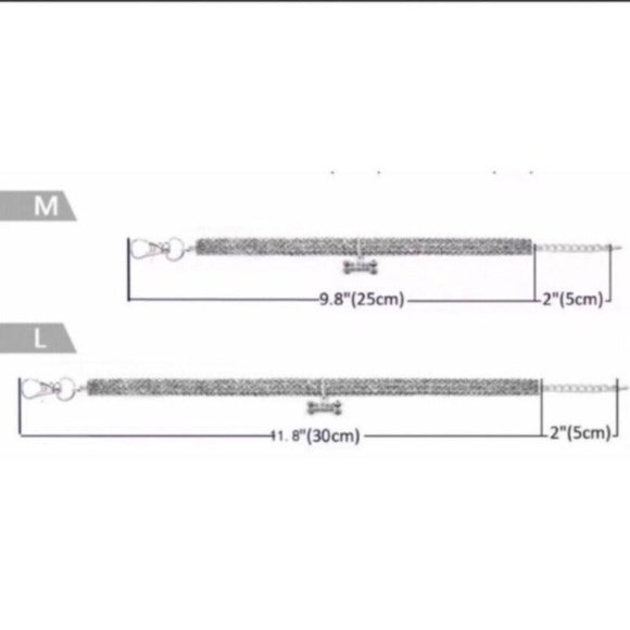 Blue Rhinestone Dog Collar Puppy Pet - Picture 6 of 6